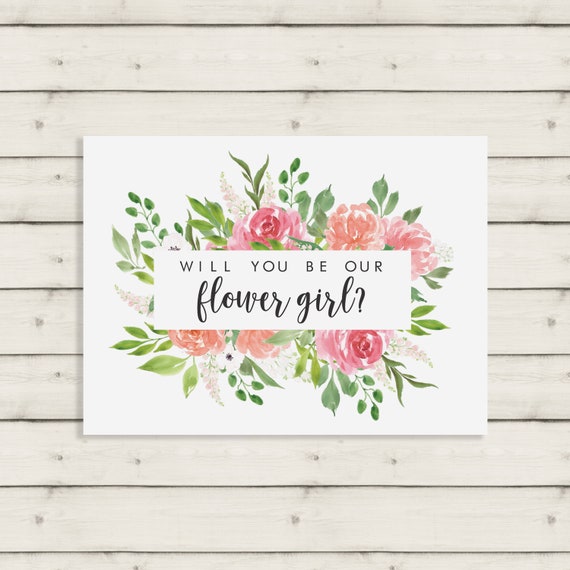 Will You Be Our Flower Girl Printable Flower Girl Proposal Etsy