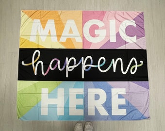 Doodle Decor - MAGIC HAPPENS HERE - Decorative Wall Hanging