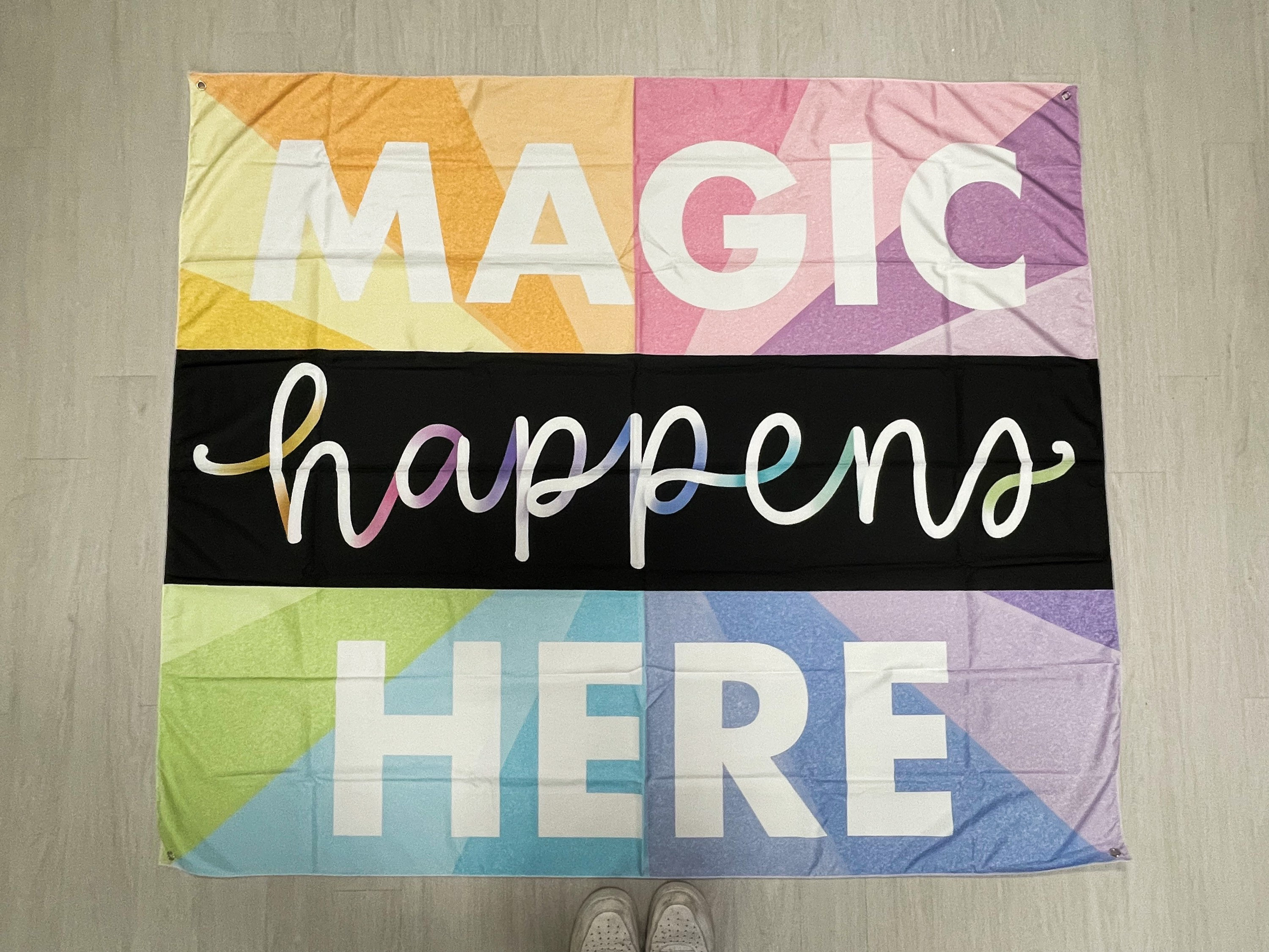 Doodle Decor - MAGIC HAPPENS HERE - Decorative Wall Hanging