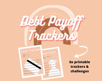 6x Printable Debt Trackers | Debt Payoff Planner | Instant Download | Debt Planner