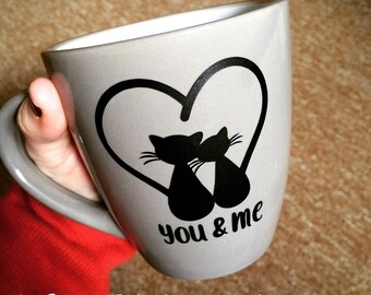 Decal "You & me" to paste on any kind of mug or mason jar