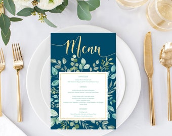 formal dinner menu etsy