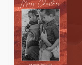 Canva Christmas Card with Photo Template Printable Xmas Card Photo Holiday Card Editable New Years Card Download with Pictures CXMAS074