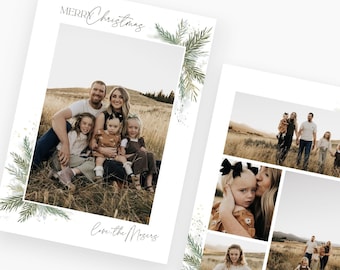 Canva Christmas Card with Photo Template Printable Xmas Card Photo Holiday Card Editable New Years Card Download with Pictures CXMAS013