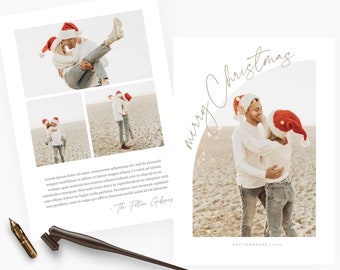 Canva Christmas Card with Photo Template Printable Xmas Card Photo Holiday Card Editable New Years Card Download with Pictures CXMAS010
