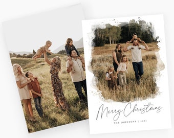Canva Christmas Card with Photo Template Printable Xmas Card Photo Holiday Card Editable New Years Card Download with Pictures CXMAS052
