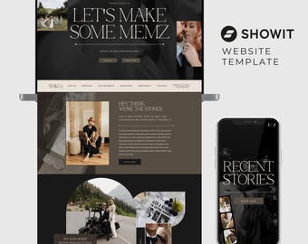 Eliza | Showit Photography Website Template • Easily Editable Modern Bold Portfolio Design for Photographers PG014
