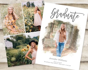 graduation invitations etsy