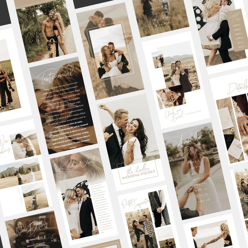 Sienna | Canva Photographer Instagram Stories Bundle Story Template Instagram Template Wedding Photography Story Template PG004 image 1