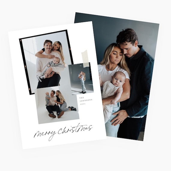Canva Christmas Card with Photo Template Printable Xmas Card Photo Holiday Card Editable New Years Card Download with Pictures CXMAS006
