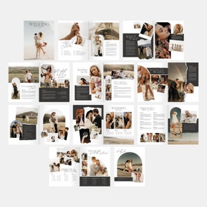 Harlow | CANVA Photography Pricing Guide Wedding Magazine Template Pricing Brochure List Photographer Client Guide Editable Booklet PG006