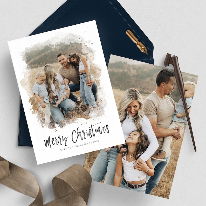 Christmas Card with Photo Template Printable Xmas Card Photo Holiday Card Templett Editable New Years Card Download with Pictures 047 