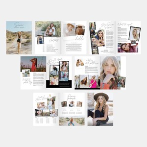 Willa | CANVA Photography Pricing Guide Senior Style Guide Client Welcome Magazine Template Client Guide Editable Canva Booklet PG007