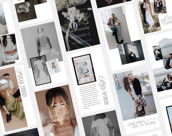 Sophia | Canva Photographer Instagram Stories Bundle Story Template Instagram Template Wedding Photography Story Template PG009