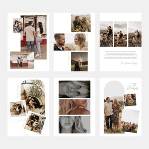 May include: A collage of photos featuring a couple and their family. The photos are arranged in a grid pattern and include a variety of settings, including a park, a restaurant, and a home. The photos are all in color and are printed on a white background.