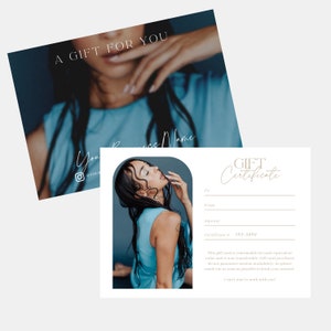Coquelicot | Modèle de certificat-cadeau d'entreprise de photographie CANVA Modèle modifiable de carte-cadeau de photographe PG005