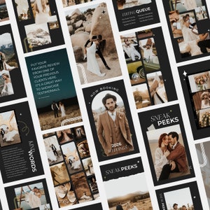 Luna | Canva Photographer Instagram Stories Bundle Story Template Instagram Template Wedding Photography Story Template PG010