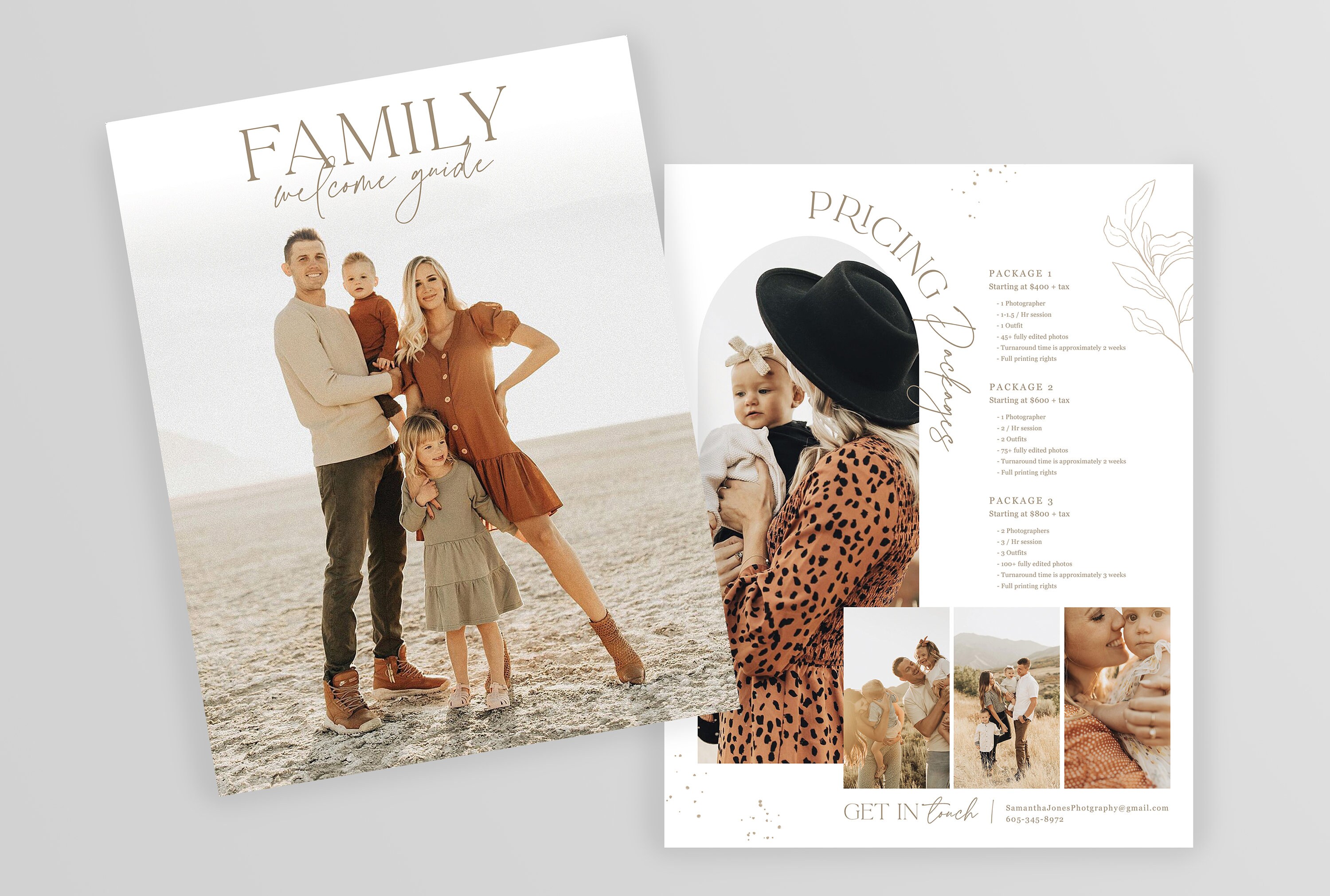 Family Photography Pricing List Guide Template Pricing Sheet Etsy
