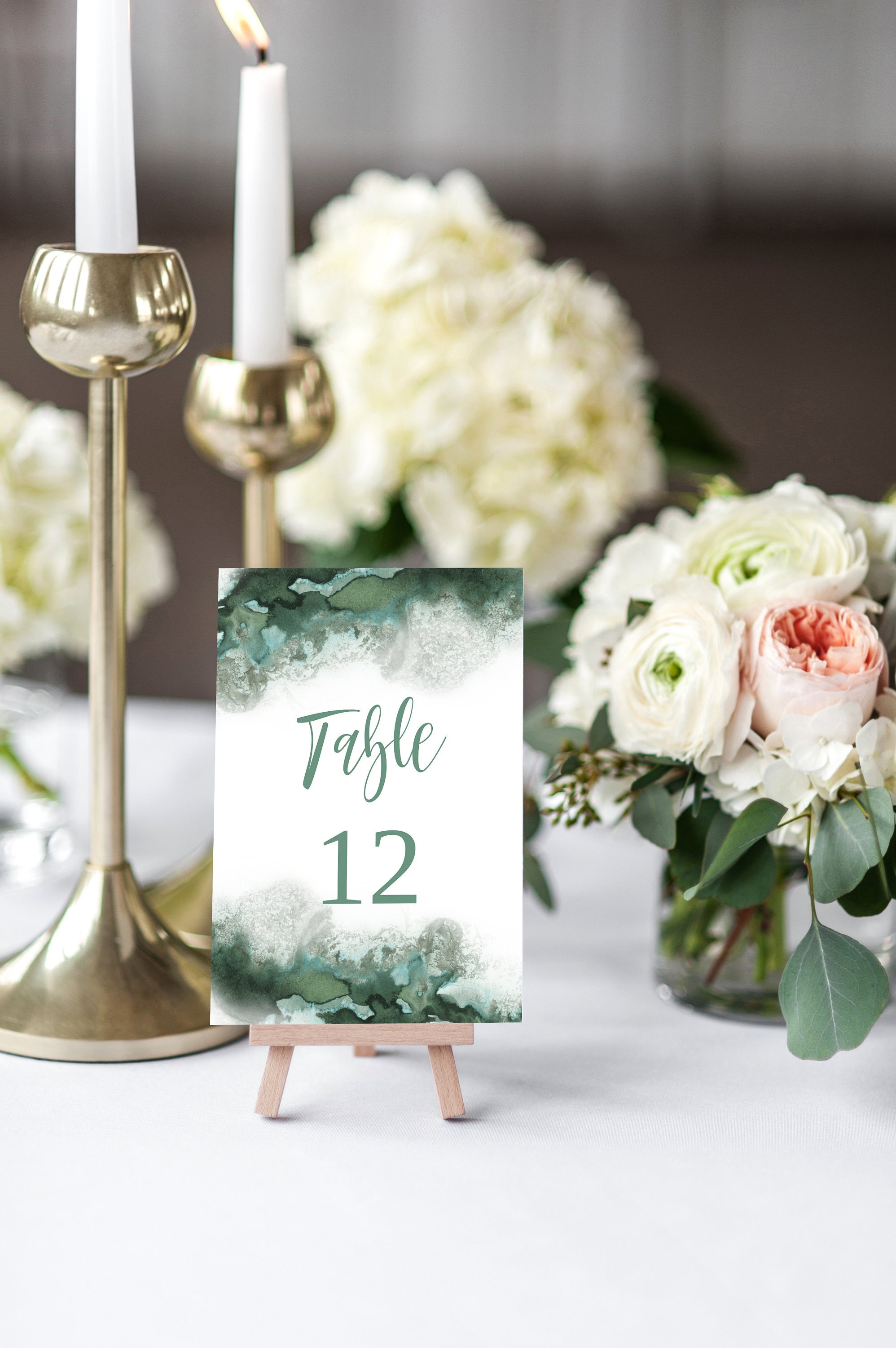 Stationery Printable Table Card Wedding Table Number Instant Download