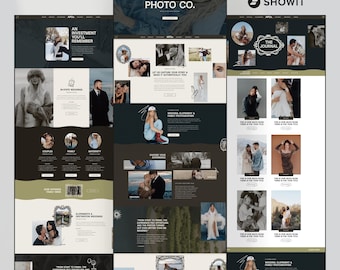 Amelia | Showit Photography Website Template for Wedding Lifestyle Photographers Portfolio Drag & Drop Site PG015