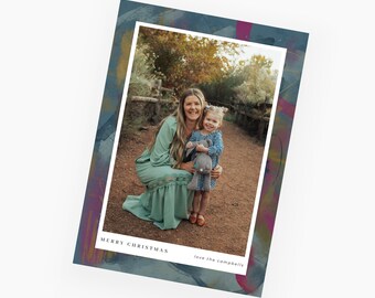 Canva Christmas Card with Photo Template Printable Xmas Card Photo Holiday Card Editable New Years Card Download with Pictures CXMAS082