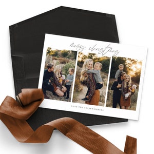 Biglietto di Natale con modello fotografico Biglietto di Natale stampabile con Photoshop Biglietto di auguri fotografico Biglietto di Capodanno modificabile Scarica con immagini CP021