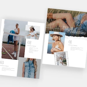 Sophia / CANVA Modello guida per listino prezzi per fotografia senior Scheda prezzi Guida ai prezzi per fotografo Modello Canva modificabile PG009