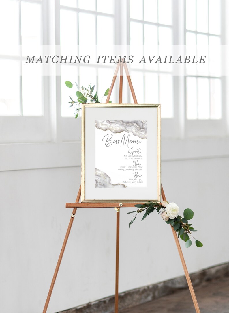Grey Gold Silver Geode Boho Will You Be My Maid Of Honor Card Bridesmaid Card Proposal Request Templett Printable Instant Download W046