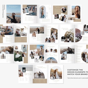 Poppy | CANVA Photography Pricing Guide Wedding Magazine Template Pricing Brochure Photographer Client Guide Editable Booklet PG005