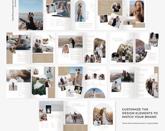 Poppy | CANVA Photography Pricing Guide Wedding Magazine Template Pricing Brochure Photographer Client Guide Editable Booklet PG005