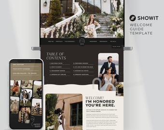 Luna | Showit Website Template Welcome Guide ADD ON for Photographers & Wedding Professionals | Easy Drag-and-Drop Photography Webpage PG010