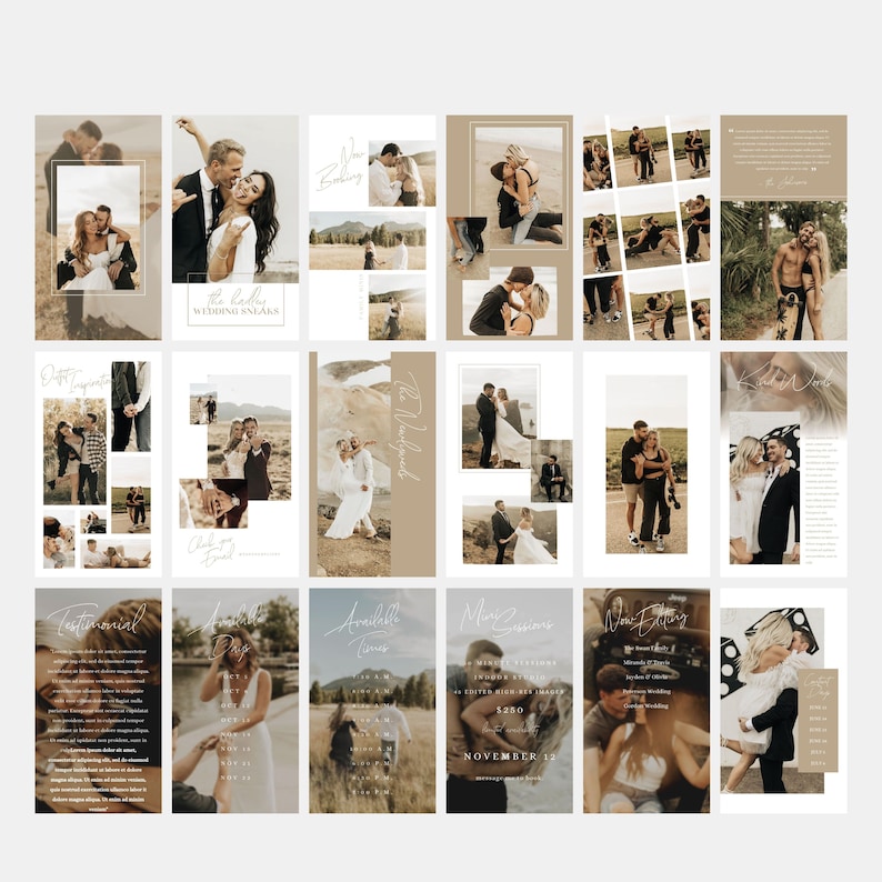 Sienna | Canva Photographer Instagram Stories Bundle Story Template Instagram Template Wedding Photography Story Template PG004 image 2