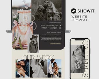 Nova | Showit Website Template for Photographers & Wedding Professionals | Easy Drag-and-Drop Photography Website Design – PG013