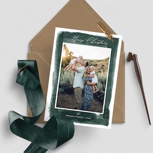 Weihnachtskarte mit Fotovorlage Photoshop druckbare Weihnachtskarte Foto Urlaubskarte bearbeitbare Neujahrskarte Download mit Bildern