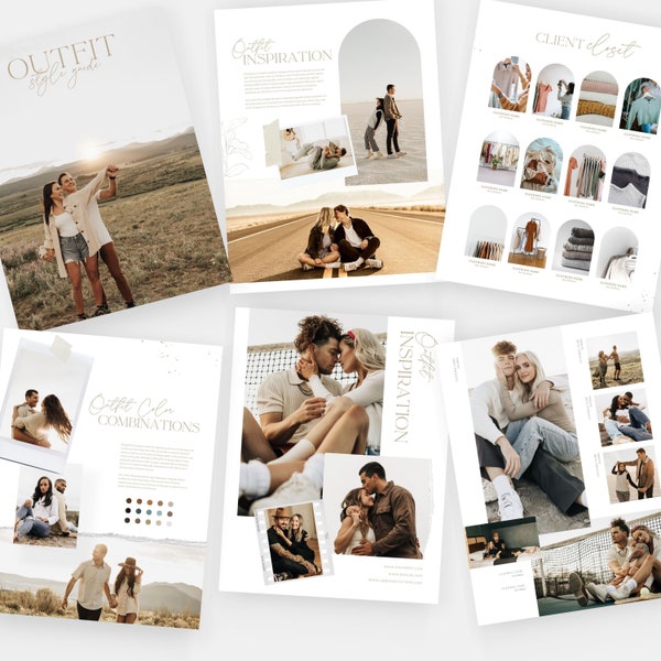 Poppy | CANVA Photography Client Closet Guide Template Photographer Editable Style Guide Canva Template PG005