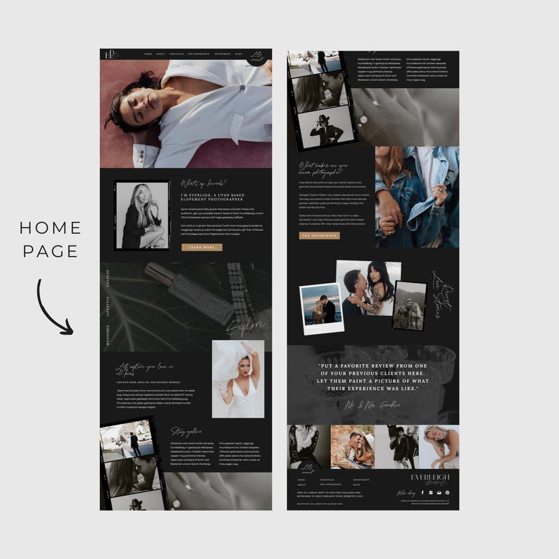 Willa | SHOWIT Website Template Fotograf Website Template Fotografie Website Showit Website Template für Fotografen Portfolio PG007 Bild 3