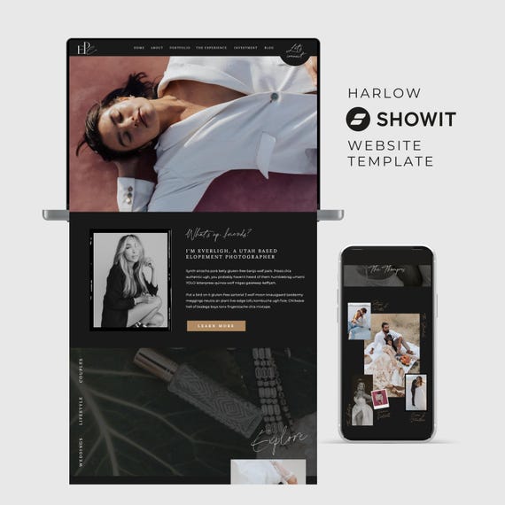 Willa | SHOWIT Website Template Photographer Website Template Photography Website Showit Website Template for Photographers Portfolio PG007