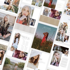 Olivia | CANVA Photography Pricing Guide Senior Style Guide Client Welcome Magazine Template Client Guide Editable Canva Booklet PG008