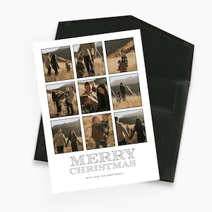 Carte de Noël Canva avec modèle photo Carte de Noël imprimable Carte de vœux photo modifiable à télécharger avec photos CXMAS064