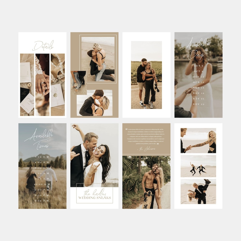 Sienna | Canva Photographer Instagram Stories Bundle Story Template Instagram Template Wedding Photography Story Template PG004 image 4