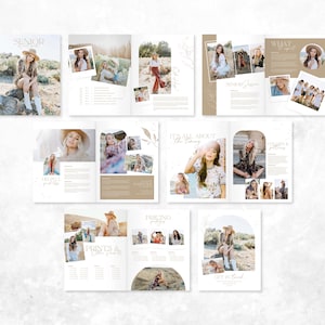 Poppy | CANVA Photography Pricing Guide Senior Style Guide Client Welcome Magazine Template Client Guide Editable Canva Booklet PG005