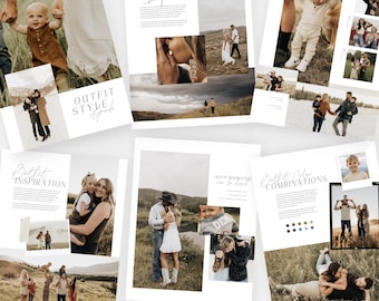 Olivia | CANVA Photography Client Closet Guide Template Photographer Editable Style Guide Canva Template PG008