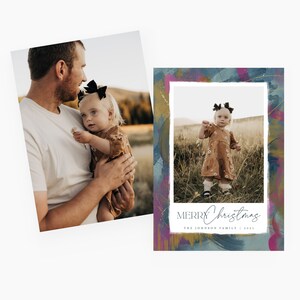 Canva Weihnachtskarte mit Fotovorlage Druckbare Weihnachtskarte Foto Weihnachtskarte Bearbeitbare Neujahrskarte Download mit Bildern CXMAS017