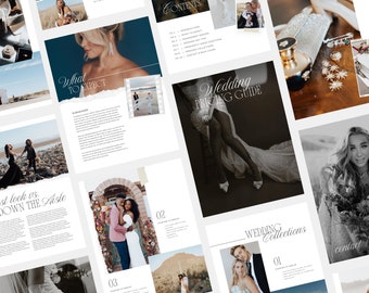 Sophia | CANVA Photography Pricing Guide Wedding Magazine Template Pricing Brochure List Photographer Client Guide Editable Booklet PG009