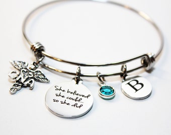 Fashion Wax Cord Bracelet with Medical Assistant MA Charms Caduceus Cuff Wristband Bangle/