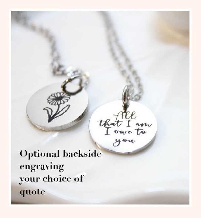 January birth flower necklace January necklace January Etsy