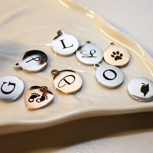 1/2" Add on initial or symbol charm to any item in my shop