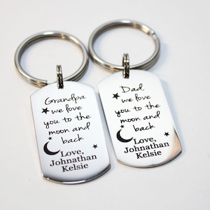 dad keychain, personalized dad keychain, dad keychain with names, dad est. keychain, custom keychain for dad, dad keychain from children