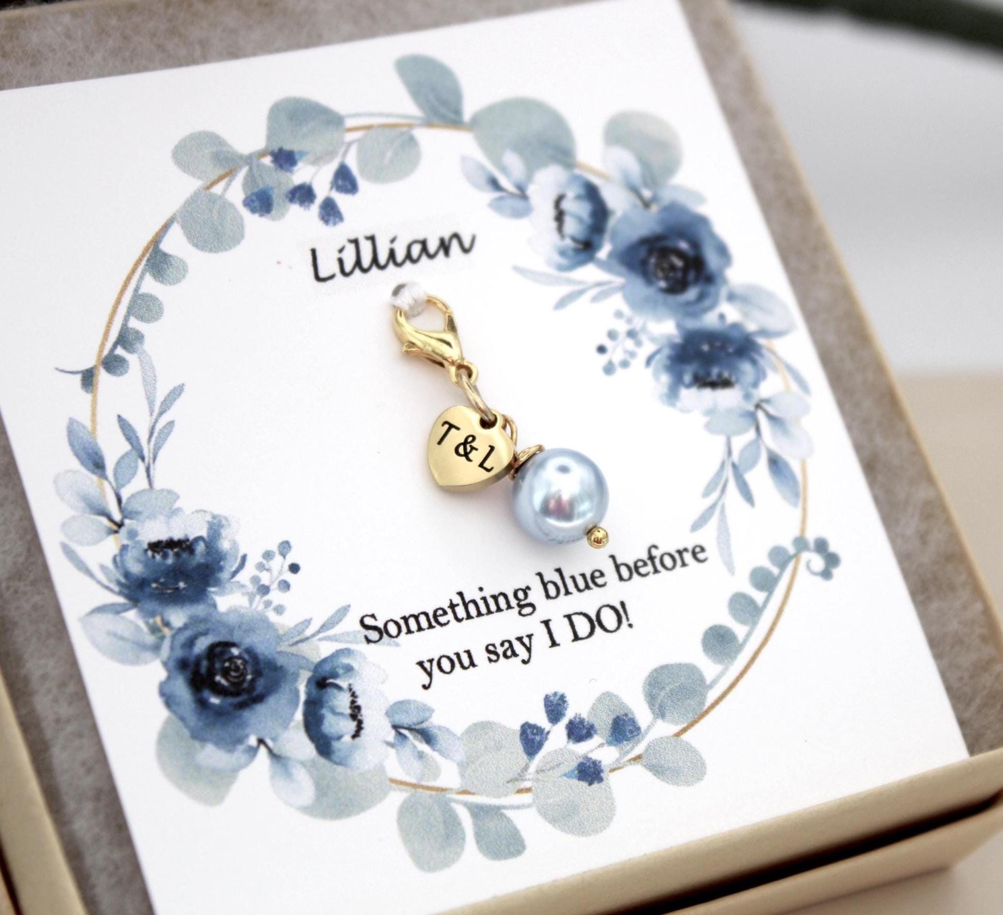 Something Blue Braut-Schlüsselanhänger – Mit Herz-Charm, Blauem Kristall, Organzabeutel & Glückwunschkarte, Für Den Junggesellinnenabschied