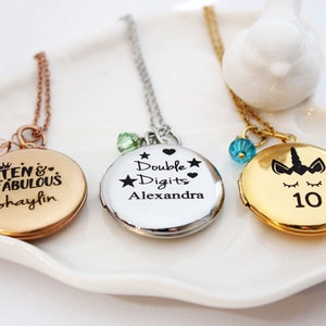 10th birthday necklace, personalized 10th necklace, 10th birthday name necklace, 10th birthday, 10th birthday gift, 10th name necklace, 10
